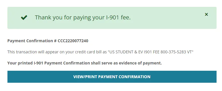 SEVIS Fee 납부하기 5